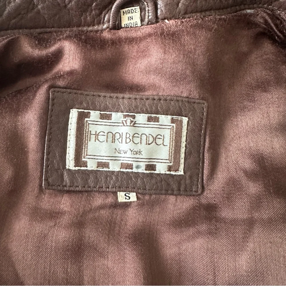 Vintage Men’s Henri Bendel Brown Leather Vest - Picture 3 of 8